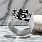 Number 13 Biker Ring Motorcycle SR39