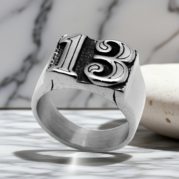 Number 13 Biker Ring Motorcycle SR39