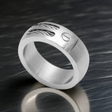 Cable & Bolt Ring Unisex Wedding Band Stainless Steel SR3