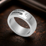 Cable & Bolt Ring Unisex Wedding Band Stainless Steel SR3