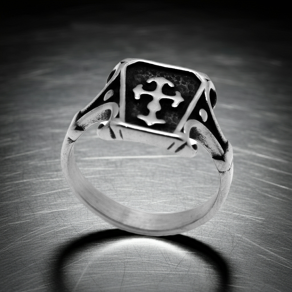 Coffin & Cross Biker Ring Stainless Steel SR40
