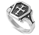 Coffin & Cross Ring Biker Stainless Steel Ring SR40