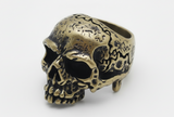 Big Bronze Skull Ring Antique, Distressed Biker Ring – Stainless Steel SR42