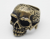 Big Bronze Skull Ring Antique, Distressed Biker Ring – Stainless Steel SR42