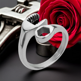 Ladies Wrench Ring Biker Ring Stainless Steel SR43