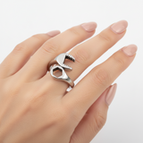 Ladies Small Wrench Ring Lady Biker Ring Stainless Steel SR43