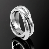 Tri Band Ring 3 Piece Ring Wedding Band Stainless Steel Biker Jewelry SR47