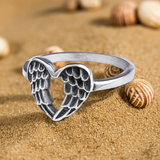 Mini Angel Wings Ring Stainless Steel SR51