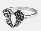 Mini Angel Wings Ring Stainless Steel SR51