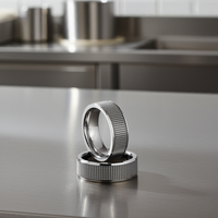 Mesh Styled Ring Unisex Wedding Band Comfort Fit Stainless Steel SR55