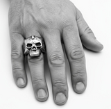 Spider Skull Ring Men's Biker Jewelry Stainless Steel SR56