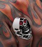 Grim Reaper Ring with Red Eyes Men's Stainless Steel SR59