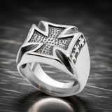 Iron Cross Biker Ring Men's Heavy Duty Stainless Steel SR69