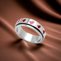 Cherries on a Spinner Ring Biker Jewelry Stainless Steel SR71