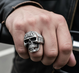 Huge Intricate Skull Ring Men's Heavy Biker Jewelry Stainless Steel SR76