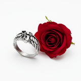 Winged Motorcycle Ring Unisex Biker Jewelry Stainless Steel SR78