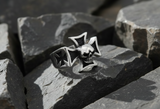 Small Iron Cross & Skull Ring Unisex Biker Jewelry Stainless Steel SR81S