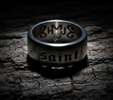 "SAINT" Ring Unisex Wedding Band Religious Stainless Steel SR84