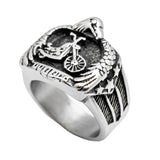Motorcycle Eagle Ring Biker Stainless Steel Ring SR86