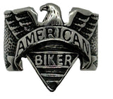 American Biker Ring Eagle Banner Unisex Biker Stainless Steel SR93