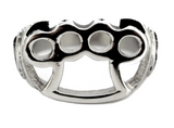 Knuckles Ring in Stainless Steel Biker Ring SR96