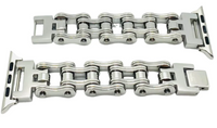 Men's Bike Chain Watch Band Fits Apple Stainless Steel Motorcycle Watch Band W10