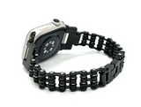 Watch Band Ladies Black Stainless Steel Motorcycle Chain Bracelet W1