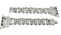 Mini Bike Chain Watch Band Ladies Double Bling Motorcycle Tennis Bracelet W2