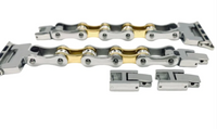 Bike Chain Watch Band Ladies Silver & Gold Stainless Steel Fits Apple Watch W7