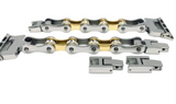 Bike Chain Watch Band Ladies Silver & Gold Stainless Steel Fits Apple Watch W7