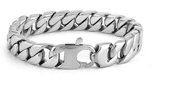 Biker Jewelry Men's Big Curb Link Stainless Steel Designer Bracelet SB11