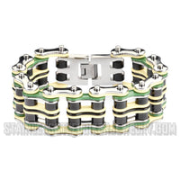Heavy Metal Jewelry Men's Primary Motorcycle Bike Chain Bracelet Multi-Color Links Stainless Steel SB1317
