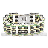 Heavy Metal Jewelry Men's Primary Motorcycle Bike Chain Bracelet Multi-Color Links Stainless Steel SB1317