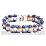 Heavy Metal Jewelry Men's Motorcycle Bike Chain Bracelet Stainless Steel Multi-Color/Leather SB1328