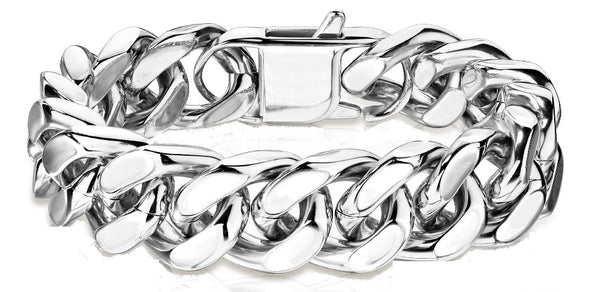 16mm Stainless Steel Bracelet Designer Cuban Link 3 lengths SB153