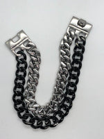 Biker Jewelry Men's Dual Two-color Stainless Bracelet SB15