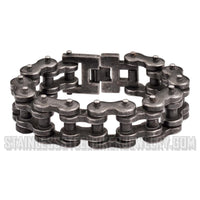 Men's Motorcycle Bike Chain Bracelet Distressed Antique Finish Stainless Steel SB86