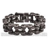 Men's Motorcycle Bike Chain Bracelet Distressed Antique Finish Stainless Steel SB86