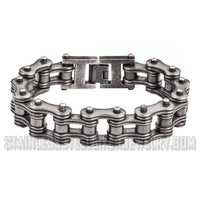 Heavy Metal Jewelry Men's Motorcycle Bike Chain Bracelet Stainless Steel Distressed Antique Finish SB120