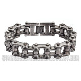 Heavy Metal Jewelry Men's Motorcycle Bike Chain Bracelet Stainless Steel Distressed Antique Finish SB120