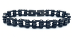 Women's Black & Bad Motorcycle Bike Chain Bracelet Stainless Steel SB176