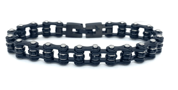 Women's Black & Bad Motorcycle Bike Chain Bracelet Stainless Steel SB176