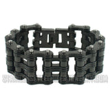 Biker Jewelry Men's Primary Motorcycle Bike Chain Bracelet Black Stainless Steel SB160