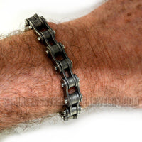 Jewelry Men's Motorcycle Bike Chain Bracelet Stainless Steel Antiqued Edition SB221