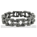 Heavy Metal Jewelry Men's Motorcycle Bike Chain Bracelet Stainless Steel Gunmetal Finish SB1840