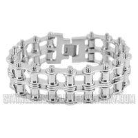 Heavy Metal Jewelry Men's Motorcycle Drive Chain Bracelet Chrome Stainless Steel SB1851
