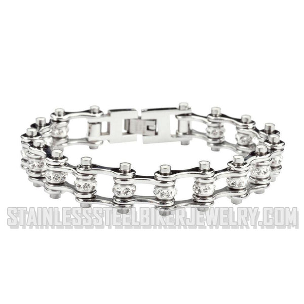 Heavy Metal Jewelry Ladies Motorcycle Bike Chain Stainless Steel Bracelet Chrome Special SB1905