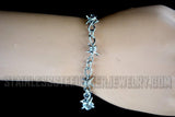 Unisex Barbed Wire Link Design Bike Chain Bracelet Stainless Steel Medium SB139