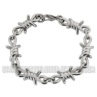 Large Barbed Wire Jewelry Men's Stainless Steel Barbed Wire Link Design Bracelet SB140