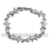 Large Barbed Wire Jewelry Men's Stainless Steel Barbed Wire Link Design Bracelet SB140